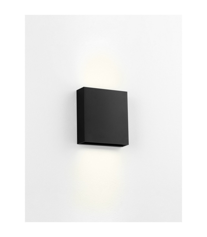 Way Outdoor Up Down Wall Lamp Sandy Black LED 6W 421lm IP65 3000K-4