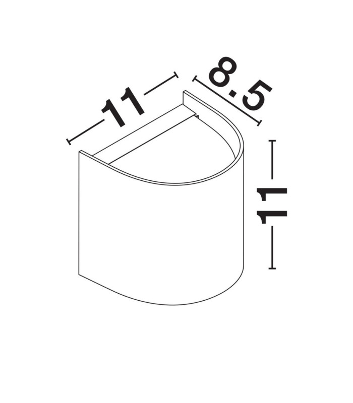 York Outdoor Wall Down Lamp Sandy White GU10 1x10W IP65-7