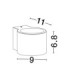 Beta Outdoor Up Down Wall Lamp Sandy Black LED 13W 1253lm IP54 3000K-7