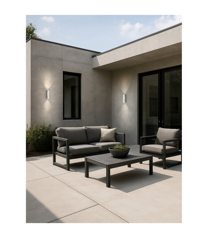 Torrin Outdoor Up Down Wall Lamp Sandy White LED 6W 460lm IP65 2700K-5