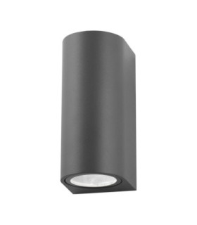 Nero Outdoor Up Down Wall Lamp Grey GU10 2x10W IP54-1