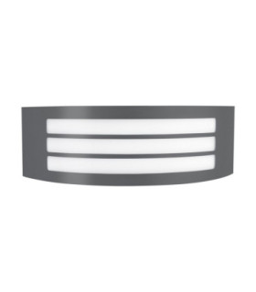 Zenith Outdoor Flush Wall Lamp Dark Grey E27 1x12W IP44-1