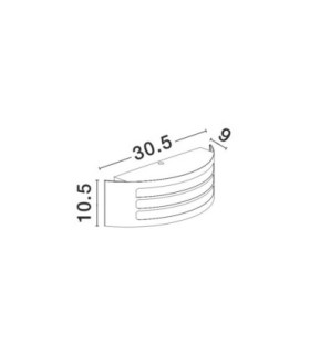 Zenith Outdoor Flush Wall Lamp Dark Grey E27 1x12W IP44-2