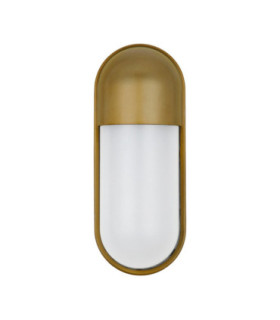 Arrow Outdoor Flush Wall Lamp Brass Gold LED 9W 562lm IP65 3000K-1
