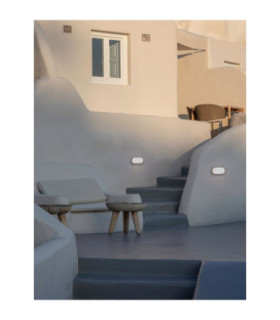 Tiepolo Outdoor Flush Wall Lamp Sandy White LED 11W 885lm IP65 3000K-2