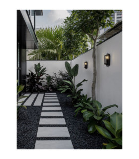 Amel Grill Small Outdoor Flush Wall Lamp Dark Anthracite E27 1x12W IP65-2