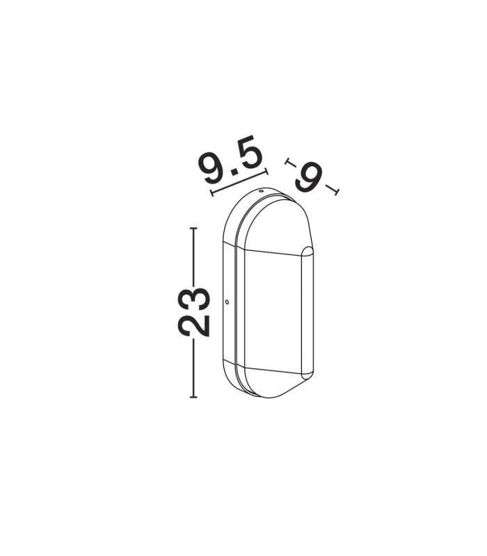 Amel Small Outdoor Flush Wall Lamp Dark Anthracite E27 1x12W IP65-6