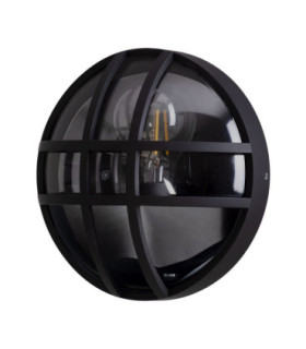 Amel Grill Round Outdoor Flush Wall Lamp Dark Anthracite E27 1x12W IP65-1
