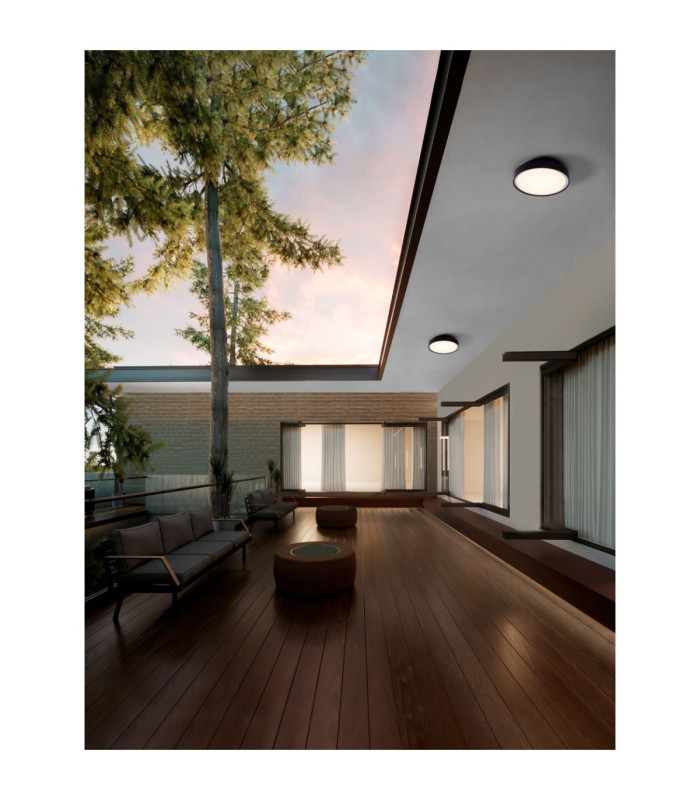 Sky Outdoor Flush Sandy Black LED 15W 1197lm IP65 3000K-2