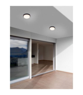 Reo Outdoor Flush Wall Lamp Sandy Black LED 19W 1636lm IP65 3000K-2