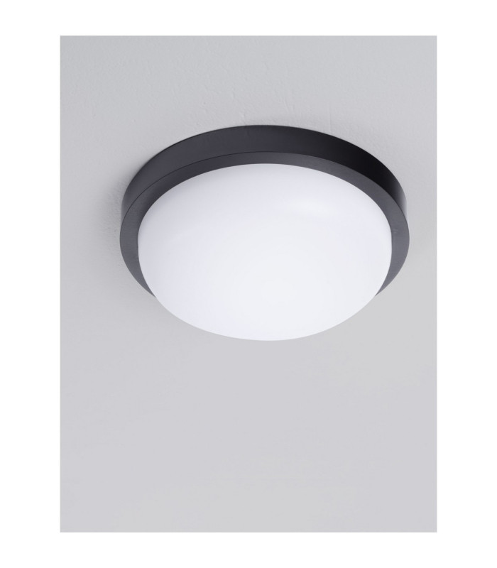 Reo Outdoor Flush Wall Lamp Sandy Black LED 19W 1636lm IP65 3000K-3