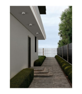 Jax Outdoor Surface Mounted Downlight Sandy White LED 8W 448lm IP54 3000K-2