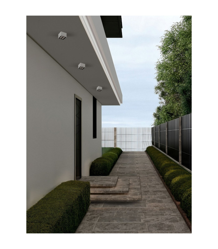 Jax Outdoor Surface Mounted Downlight Sandy White LED 8W 448lm IP54 3000K-2