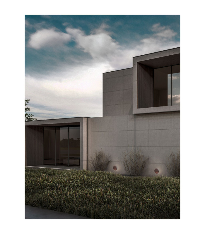 Pan Outdoor Modern Wall Lamp Corten LED 9W 378lm 3000K IP65-2