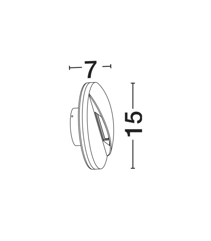 Pan Outdoor Modern Wall Lamp Corten LED 9W 378lm 3000K IP65-7