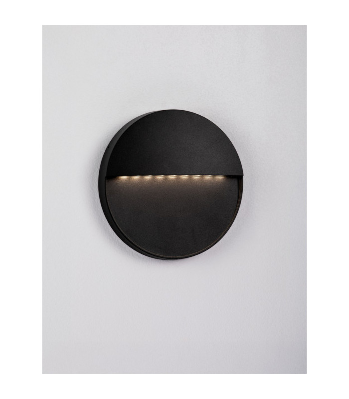 Rodix Outdoor Flush Wall Lamp Sandy Black LED 5W 307lm IP54 3000K-4