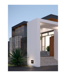 Fem Outdoor Flush Wall Lamp Sandy Black LED 5W 307lm IP54 3000K-2