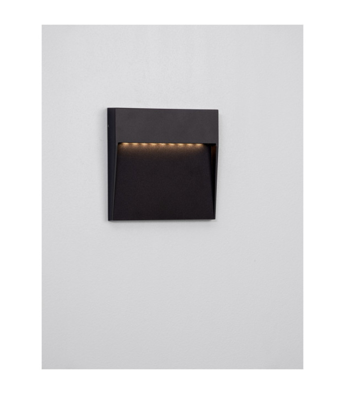 Fem Outdoor Flush Wall Lamp Sandy Black LED 5W 307lm IP54 3000K-4