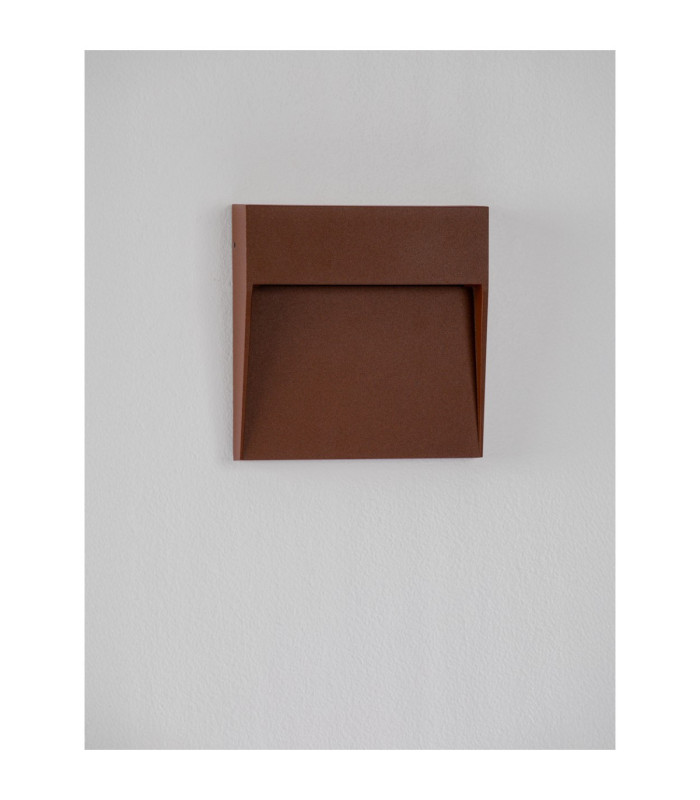 Fem Outdoor Flush Wall Lamp Rust Brown LED 5W 307lm IP54 3000K-3