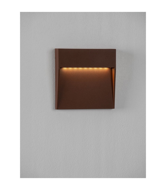 Fem Outdoor Flush Wall Lamp Rust Brown LED 5W 307lm IP54 3000K-4