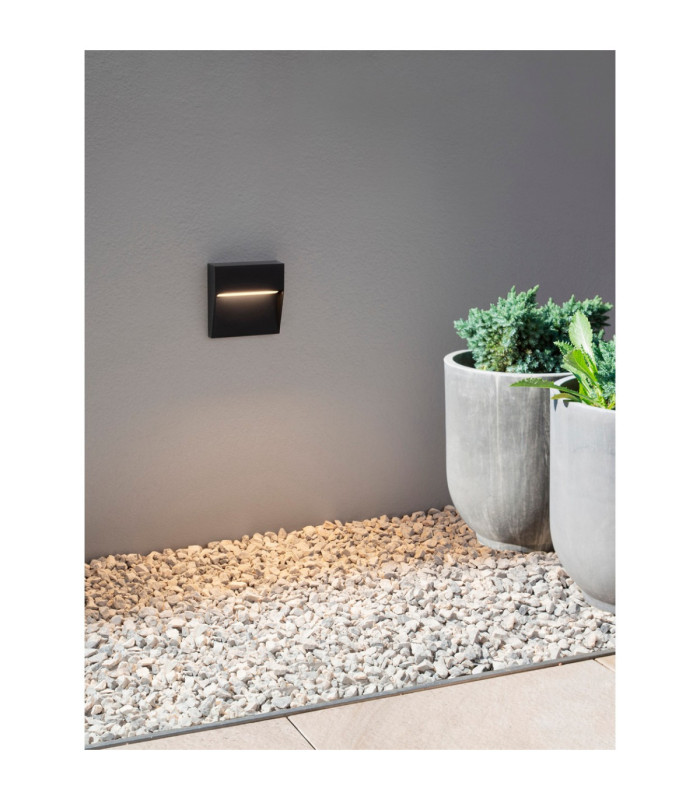 Nectar Outdoor Flush Wall Lamp Dark Anthracite LED 3W 159lm 3000K IP65-2