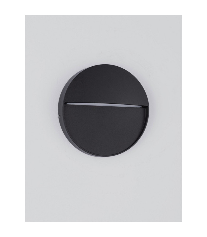 Toby Outdoor Flush Wall Lamp Sandy Black LED 3W 99lm IP54 3000K-3