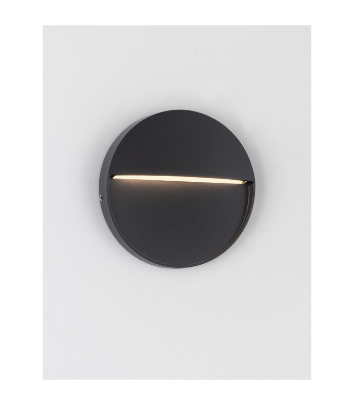 Toby Outdoor Flush Wall Lamp Sandy Black LED 3W 99lm IP54 3000K-4
