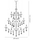 Ceiling Pendant Chandelier 3 Tier 22 Light French Gold, Crystal (Item Requires Assembly) - 3