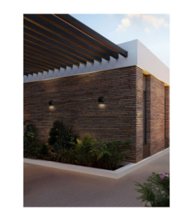 Passo Outdoor Flush Wall Lamp Sandy Black LED 3W 130lm IP65 3000K-2