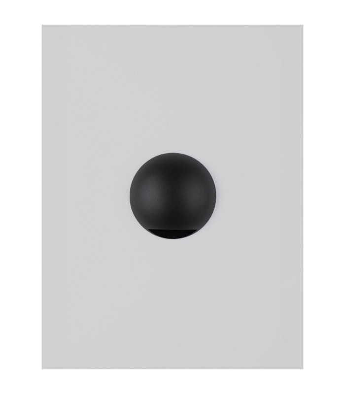 Passo Outdoor Flush Wall Lamp Sandy Black LED 3W 130lm IP65 3000K-3