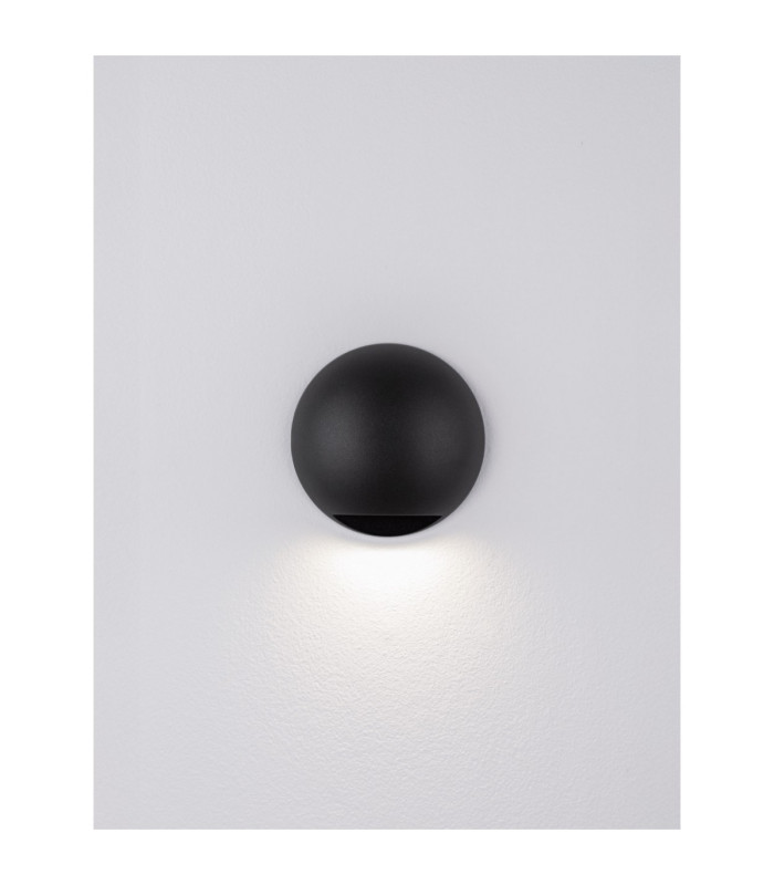 Passo Outdoor Flush Wall Lamp Sandy Black LED 3W 130lm IP65 3000K-4