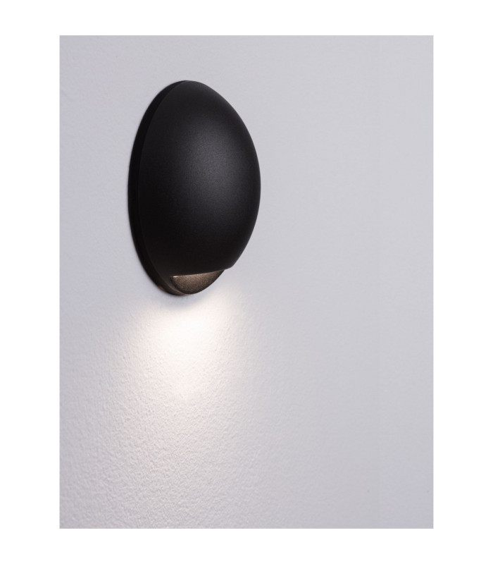 Passo Outdoor Flush Wall Lamp Sandy Black LED 3W 130lm IP65 3000K-5