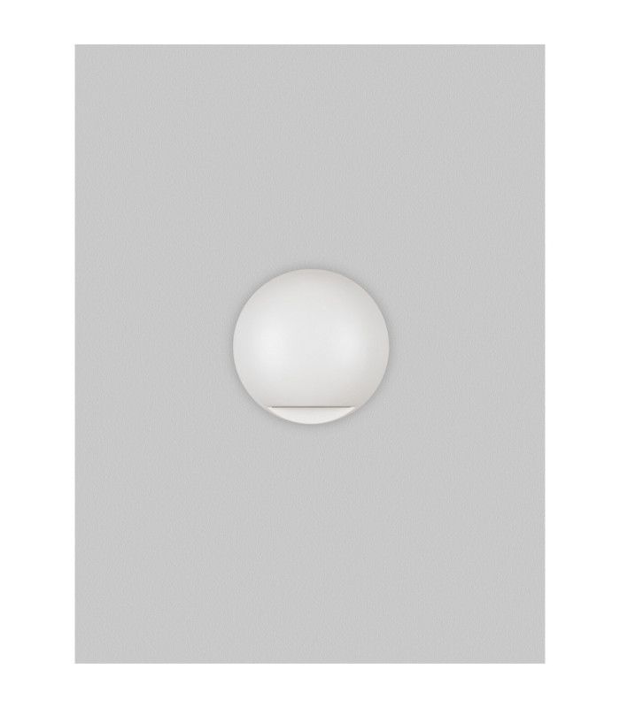 Passo Outdoor Flush Wall Lamp Sandy White LED 3W 130lm IP65 3000K-3