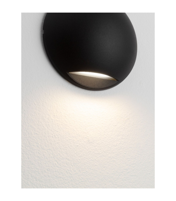 Passo Outdoor Flush Wall Lamp Sandy Black LED 3W 130lm IP65 3000K-6
