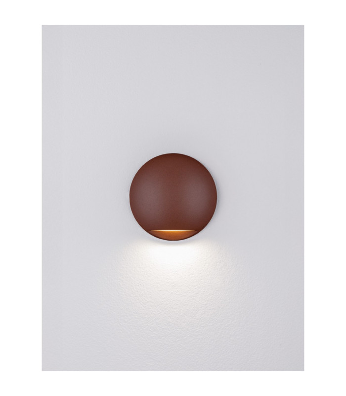 Passo Outdoor Flush Wall Lamp Corten LED 3W 130lm IP65 3000K-4