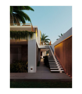 Passo Outdoor Flush Wall Lamp Corten LED 4W 186lm IP65 3000K-2