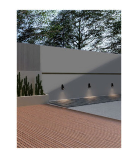 Soren Outdoor Flush Wall Lamp Sandy Black LED 3W 144lm IP65 3000K-2