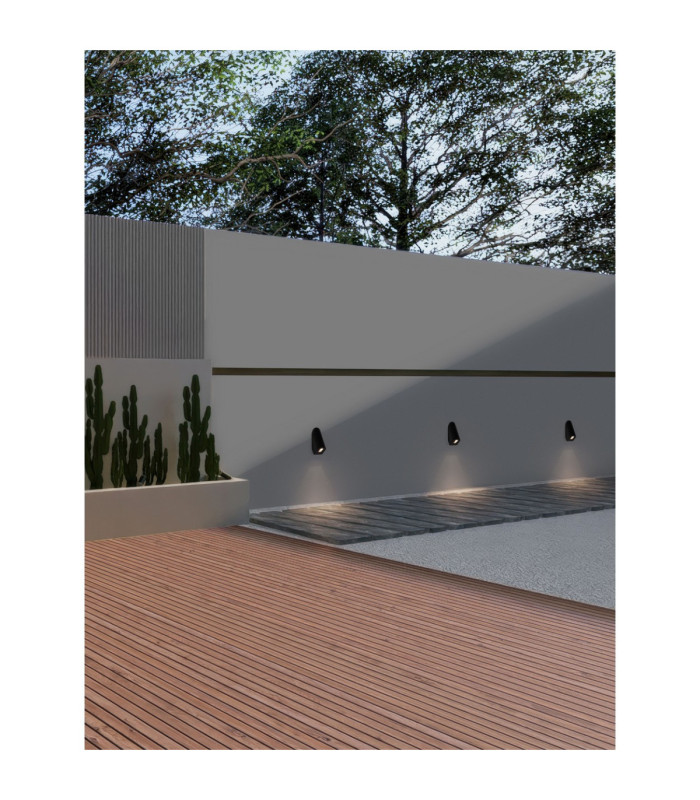 Soren Outdoor Flush Wall Lamp Sandy Black LED 3W 144lm IP65 3000K-2