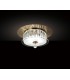 Flush Ceiling Round 4 Light Antique Brass, Glass, Crystal - 2