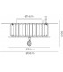 Flush Ceiling Round 4 Light Antique Brass, Glass, Crystal - 3
