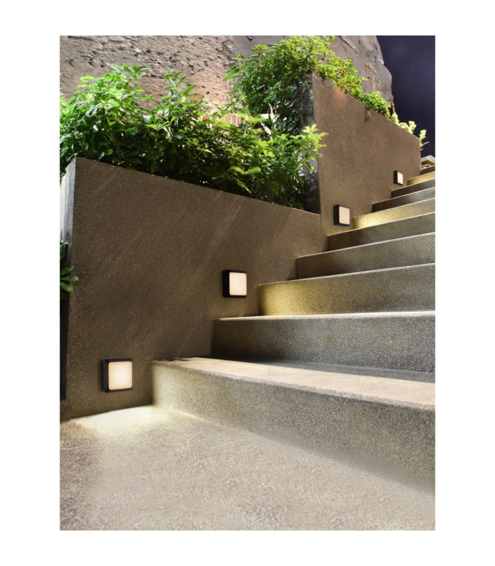 Appia Outdoor Flush Wall Lamp Dark Anthracite LED 5W 367lm 3000K IP54-2