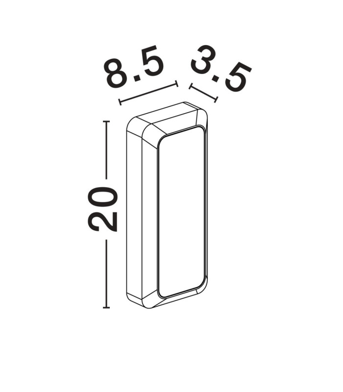 Appia Outdoor Flush Wall Lamp Corten LED 5W 350lm 3000K IP54-7