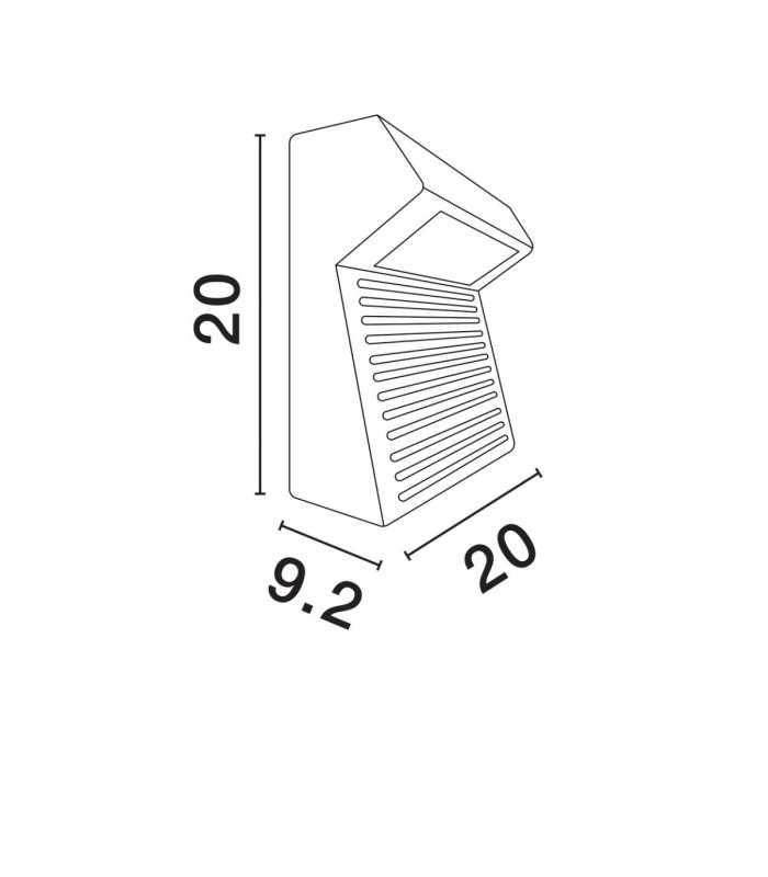 Moris Outdoor Wall Down Lamp Grey LED 8W 418lm 3000K IP65-7