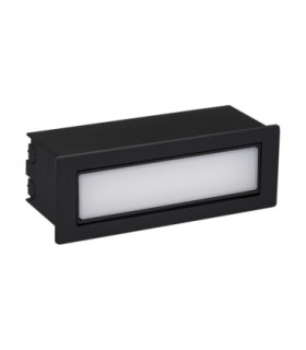 Echo Outdoor Recessed Wall Lamp Sandy Black LED 6W 370lm IP54 3000K-1