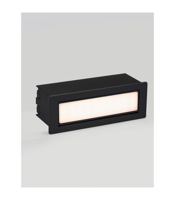 Echo Outdoor Recessed Wall Lamp Sandy Black LED 6W 370lm IP54 3000K-4
