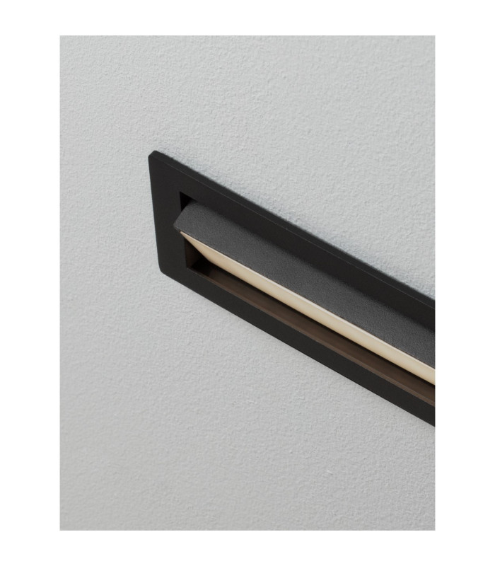 Echo Outdoor Recessed Wall Lamp Sandy Black LED 6W 370lm IP54 3000K-8