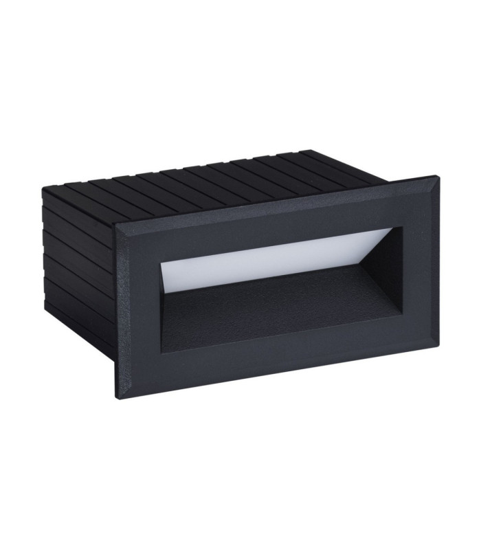Vivion Outdoor Recessed Wall Lamp Sandy Black LED 1W 29lm IP65 3000K-1