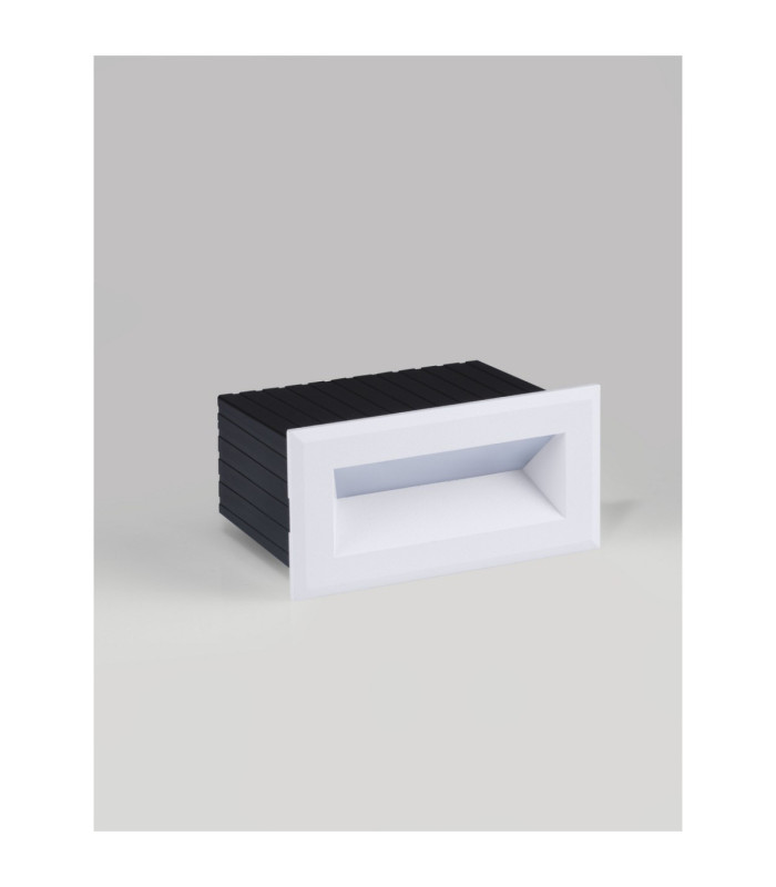 Vivion Outdoor Recessed Wall Lamp Sandy White LED 1W 29lm IP65 3000K-3