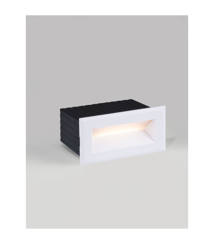 Vivion Outdoor Recessed Wall Lamp Sandy White LED 1W 29lm IP65 3000K-4
