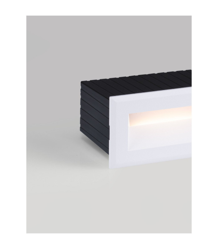 Vivion Outdoor Recessed Wall Lamp Sandy White LED 1W 29lm IP65 3000K-5